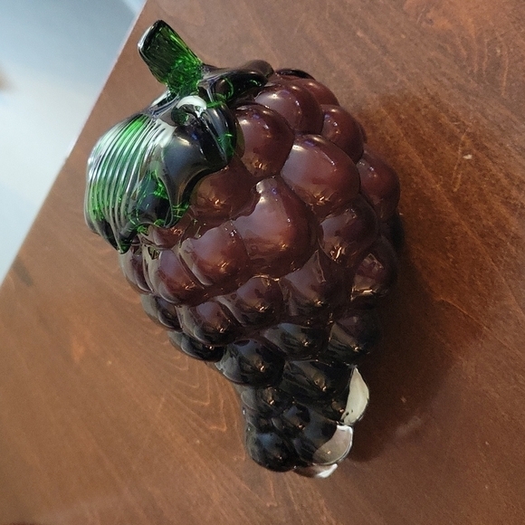 VTG Decorative Bar Kitchen Dining Art Glass Grape Cluster - Picture 3 of 8